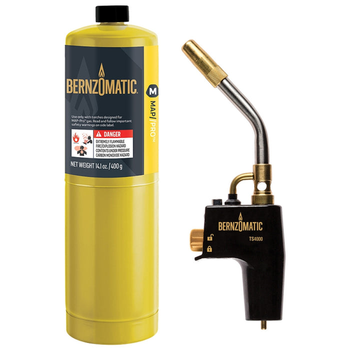 Bernzomatic TS4000 Max Heat Torch Kit | 1 x MAP-Pro Cylinder