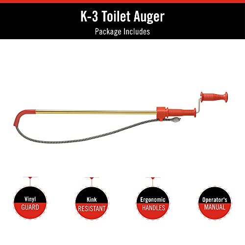 RIDGID K3 Toilet Auger/ Drain Cleaner