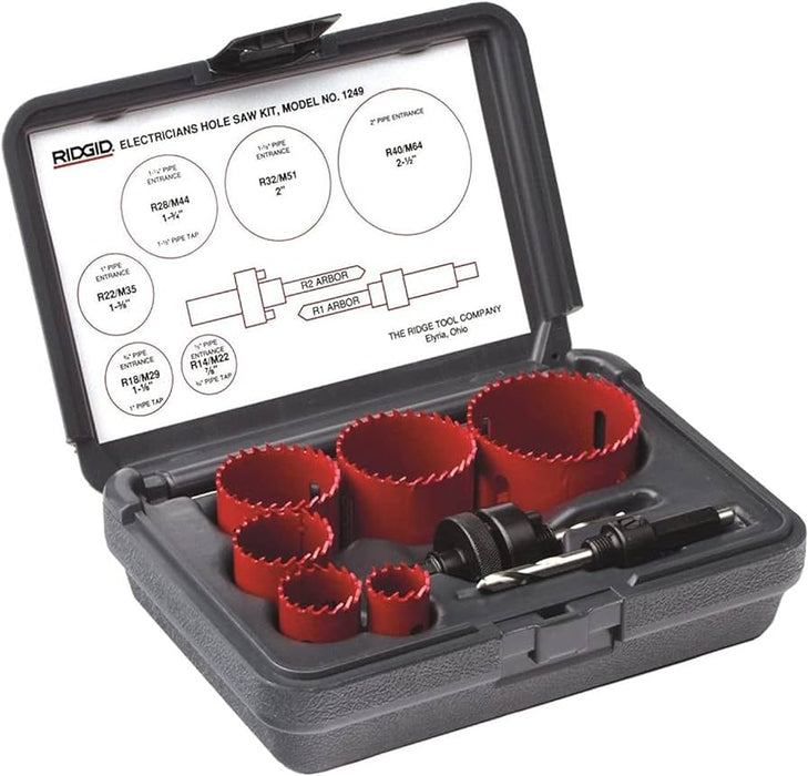 RIDGID 1249 Electrician Hole Saw Kit | 81495