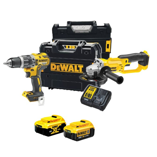 DeWalt 18V Brushless Hammer Drill & Angle Grinder | DWCOMBO66