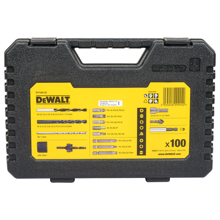 DeWalt 18V Hammer Drill Driver Kit 2Ah with 100 Piece Bit Set | DCD776D2A