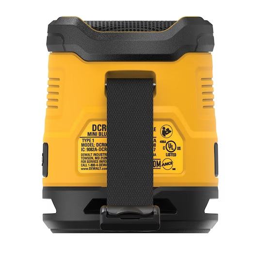 DeWalt Compact USB-C Bluetooth Speaker | DCR009-XJ