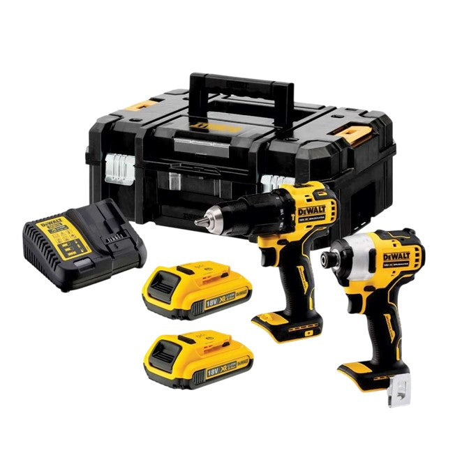 DeWalt 18V Hammer Drill & Impact Driver Twinpack | DCK206D2T-QW