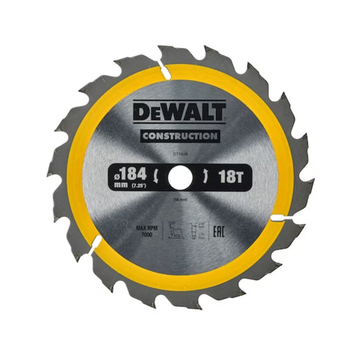 DeWalt Circular Saw Blade 184 x 16mm 18T