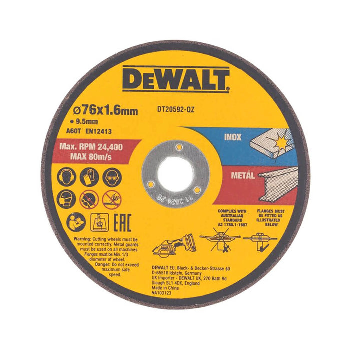DeWalt 76mm Steel Cutting Disc