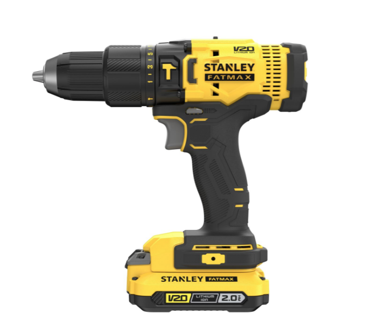 STANLEY FATMAX V20 Hammer Drill Flash Light 2AH Battery Charger Combo | SFMCK210D1-QW
