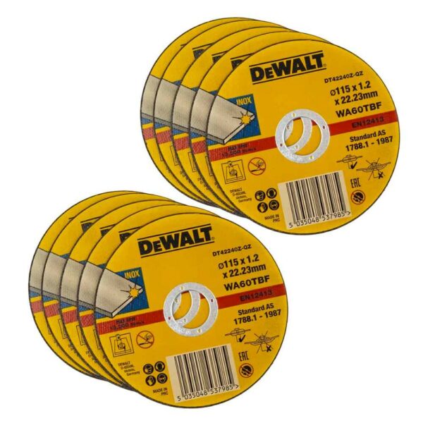 DeWalt Cutting Disc 115mm Metal / INOX (10 Pack) | DT42335TZ