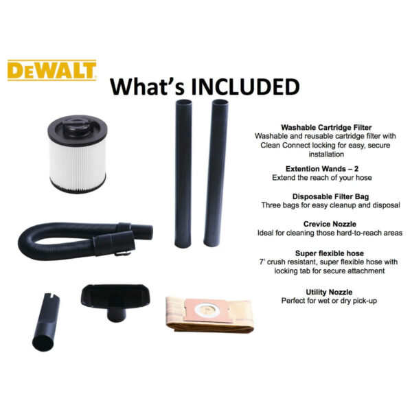 DeWalt Portable 15L Wet Dry Vacuum Cleaner | DXV15T